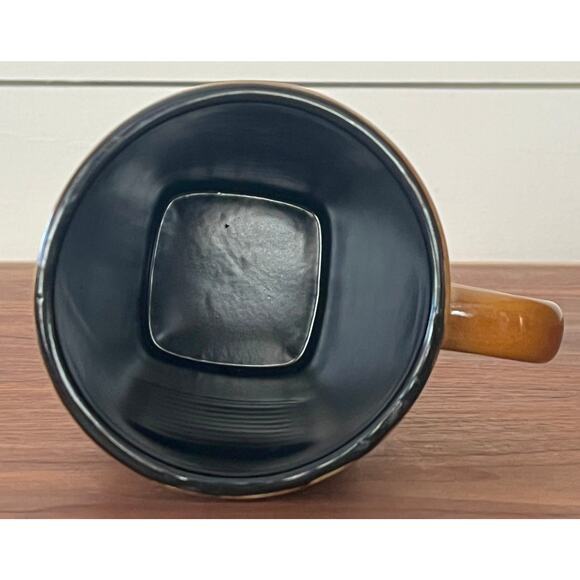 NWOT Vintage Sakura (Port of Call) Mandalay Brown Square Pattern Tall Mug - Picture 5 of 8